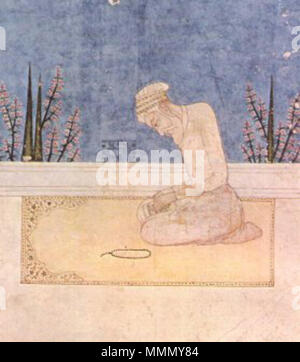 Eine alte Aurangzeb im Gebet. 18. Mughal Maler 64 Aurangzeb 27. Stockfoto