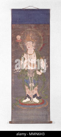 Gatten (Buddhistischer hängenden Blättern Malerei). Zwischen 1300 und 1400. 100 Brooklyn Museum - Gatten (Buddhistischer hängenden Blättern Malerei) Stockfoto