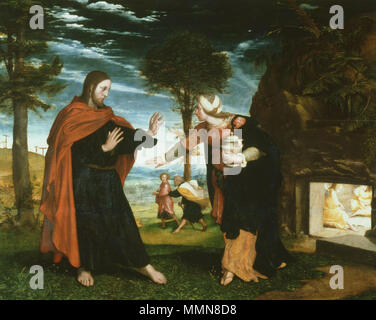 . Noli Me Tangere. Noli me tangere. zwischen 1532 und 1533. "Noli me tangere" von Hans Holbein der Jüngere Stockfoto