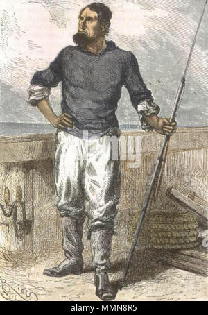 . Englisch: Eine Illustration von Jules Vernes Roman "20 000 Meilen unter dem Meer" (1866-69) gezeichnet von George Roux. Polski: Ilustracja powieści Juliusza Verne' Ein 'Dwadzieścia tysięcy Mil podmorskiej żeglugi' (tytuł przekładany także Jako: "wadzieścia tysięcy Mil podmorskiej żeglugi około świata', '20.000 Mil podmorskiej żeglugi'; 1866-69, ich wyd. 1870) autorstwa Alphonse'a de Neuville lub Édouarda Riou. Français: Jules Verne "Vingt mille lieues Sous les mers" (1866-69), Dessins par Alphonse De Neuville ou Édouard Riou. Diese Datei wurde hochgeladen mit Commonist. Orginal Beschreibung tak Stockfoto