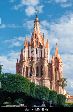 La Parroquia de San Miguel Arcángel in San Miguel de Allende, Mexiko Stockfoto