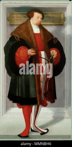 Porträt eines Mannes English: Bildnis eines Mannes. 1525. Christoph Amberger007 Stockfoto