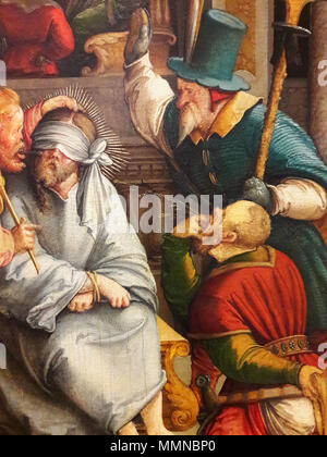 Mocking Christi (Detail).. ca. 1535-1538. Meßkirch Mocking Christi (Detail) 03. Stockfoto