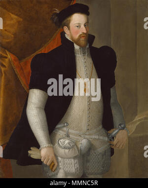 . Portrait von Erzherzog Ferdinand II. von Österreich. Deutsch: Erzherzog Ferdinand II. Erzherzog Ferdinand II. nach 1557. Erzherzog Ferdinand II. von Österreich Stockfoto