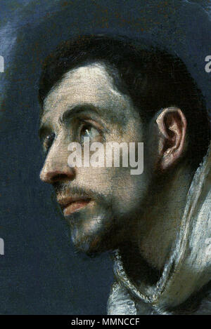 Die Ekstase des Heiligen Franz von Assisi (Detail). ca. 1580. El Greco Ekstase des Heiligen Franziskus (Detail) 01. Stockfoto