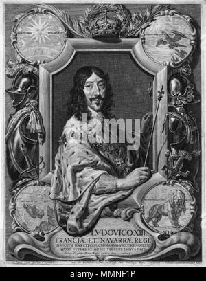 Porträt von Louis XIII., König von Frankreich und Navarra. 1643. Falck Ludwig XIII. von Frankreich Stockfoto