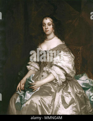 . Englisch: Portrait von Königin Katharina von Braganza (1638-1705) Katharina von Braganza (1638-1705). Von 1663 bis 1665. Katharina von Braganza - Lely 1663-65 Stockfoto