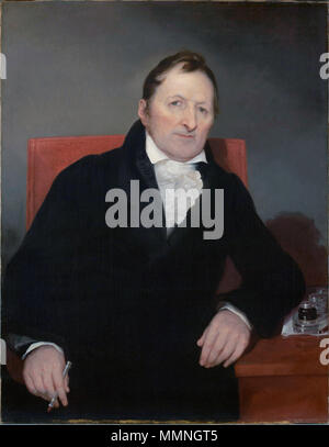 . Deutsch: "Eli Whitney, "Porträt des Erfinders. 1822. Eli Whitney von Samuel Finley Breese Morse 1822 FXD Stockfoto