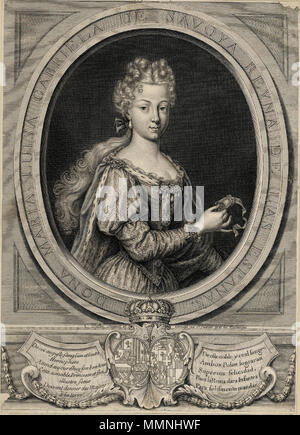 . Englisch: Portrait von Maria Luisa von Savoyen (1688-1714). ca. 1705 (?). Gravur von Dona Maria Luisa Gabriella de Savoya, Reyna de Las Espanas Stockfoto