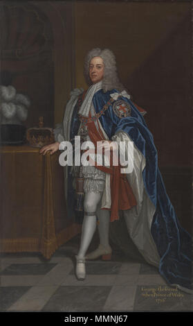 . Italiano: Re Giorgio II di Gran Bretagna quando Ära Principe di Galles Porträt von König George II, als Prinz von Wales (1683-1760). 1716. George II nach Godfrey Kneller Stockfoto