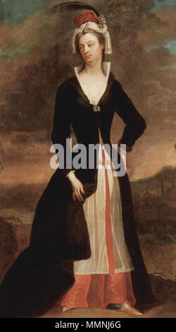 English: Porträt der Lady Mary Wortley Montagu Français: Portrait de Lady Mary Wortley Montagu. Nach 1716. Mary Wortley Montagu von Charles Jervas, nach 1716 Stockfoto