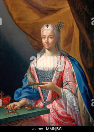 . Englisch: Portrait von Maria Clementina Sobieska. Polski: Portret Marii Klementyny Sobieskiej. Prinzessin Maria Clementina Sobieska, 1702 - 1735. Frau von Prinz James Francis Edward Stuart. 1719. Maria Klementyna Stockfoto