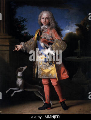 Englisch: Porträt von Ferdinand von Bourbon (1713-1759), dem späteren König von Spanien Español: Fernando VI Niño. erste Hälfte des 18. Jahrhunderts. Fernando 6 Stockfoto