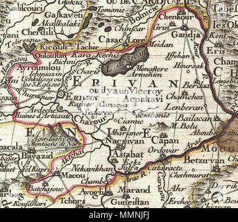 . Englisch: ein feines First edition Beispiel 1724 Karte Guillaume De L'Isle in Persien. Abdeckungen von der Krim und dem Asowschen Meer im Süden an den Persischen Golf und die Straße von ormuz und Osten so weit wie Kaschmir (Cachmir) und Kabul (Caboul). Diese Karte umfasst moderne Iran, Irak, Afghanistan, Kuwait, Usbekistan, Turkmenistan, Tadschikistan, Georgien, Armenien und Aserbaidschan, mit angrenzenden Teile von Russland, Pakistan, der Türkei, der Ukraine und Kasachstan und Arabien. Kartierung kartographisch De L'Isle of Persia markiert einen bedeutenden Fortschritt im Europäischen kartografischen Kenntnisse der Region. Dieses ma Stockfoto