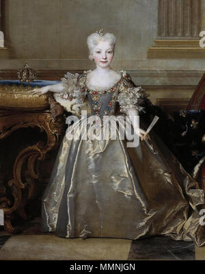 . Español: Maria Ana Victoria de Borbón (en Portugués: Maria Ana Vitória de Bourbon), Nació en Madrid El 31 de marzo de 1718 y de Lisboa murió El 15 de Enero de 1781. Apodada la Infanta - Reina, era hija de Felipe V y de Isabel de Farnesio. Englisch: Infanta Mariana Victoria von Spanien, Königin von Portugal und den Algarves (Portugiesisch: Mariana Vitória) (31. März 1718 bis 15. Januar 1781) war Königin von Portugal und den Algarves aufgrund ihrer Ehe mit Joseph I. Sie auch als Regentin von Portugal gehandelt hat. Sie hat Nachkommen aus dem gegenwärtigen König von Spanien, Großherzog von Luxemburg, Stockfoto