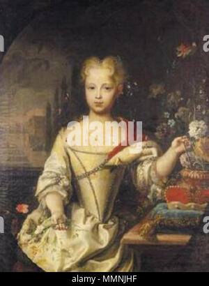 . Englisch: Erzherzogin Maria Anna (1718-1744) mit archducal Coronet. ca. 1725. Erzherzogin Maria Anna (1718-1744) mit archducal Coronet in ca. 1725 von Frans Stampart Stockfoto