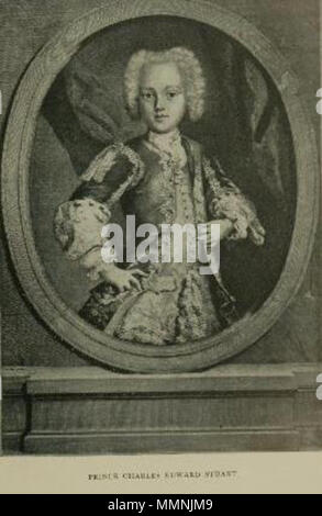 . Abbildung von PD-Buch, von Charakter spielen eine Rolle in der "Geschichte" der Freimaurerei Portrait von Prinz Charles Edward Stuart (1720-1788). 1726. Prinz Charles Edward Stuart Stockfoto