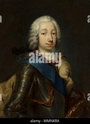 Portrait von Großherzog Peter Fedorovich (später Kaiser Peter III. von Russland). ca. 1748. Grooth Großherzog Peter Fedorovich Stockfoto