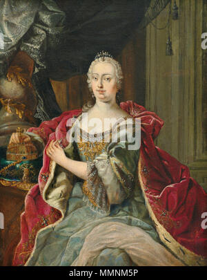 Porträt der Kaiserin Maria Theresia (1717-1780). 18. Portrait Maria Theresia 18 Jh Stockfoto