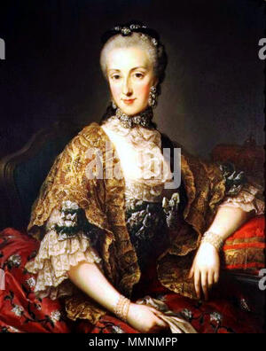 . Englisch: Porträt der Erzherzogin Maria Anna von Österreich (1738-1789) (1738-1789). 1760. Erzherzogin Maria Anna von Österreich Stockfoto