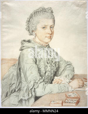 Portrait von Erzherzogin Maria Christina von Österreich (1742-1798). 1762. Maria Christina von Österreich 1762 von Liotard Stockfoto