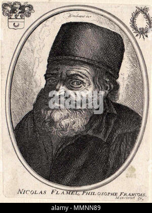 . Portrait von Nicolas Flamel (ca 1340-1418). 17. Jahrhundert. Flamel Stockfoto