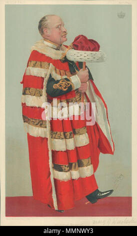 . Deutsch: "Der Premier Marquess', Lithographie in Farben von Vanity Fair Magazin 3. November 1904 datierten gedruckten: Karikatur von Henry Paulet, 16 Marquis von Winchester. 1904. 12 Premier Marquess 1904 Stockfoto