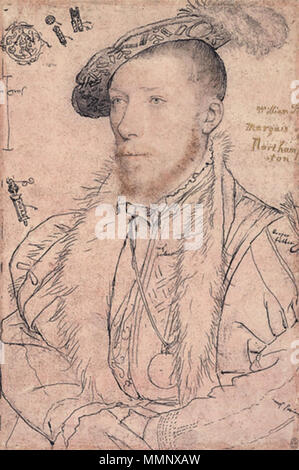 . William Parr, 1 von Northampton (c 1512-1571). zwischen ca. 1538 und ca. 1540. Hans Holbein der Jüngere 14 1 stMarquessOfNorthampton Stockfoto