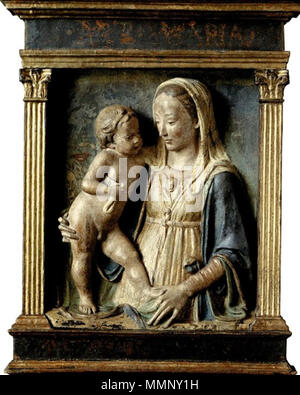 Altar der Himmelfahrt Mariae (Madonna della Cintola). um 1500, Florenz. 52 Antonio Rossellino, Madonna mit Art.jpg Stockfoto