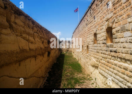 Fort Rinella Festungswälle in Kalkara, Malta Stockfoto