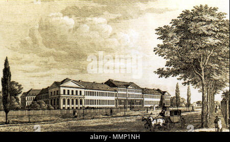 . English: Allgemeines Krankenhaus St. Georg in Hamburg, Lthografie um 1823. 1823. Unbekannt 31 Akstgeorg 1823 Stockfoto