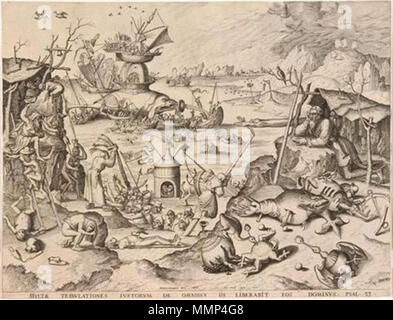 Die Versuchung des Heiligen Antonius. 1561. Nach Hieronymus Bosch 001 Noordbrabants Museum 08079 Stockfoto