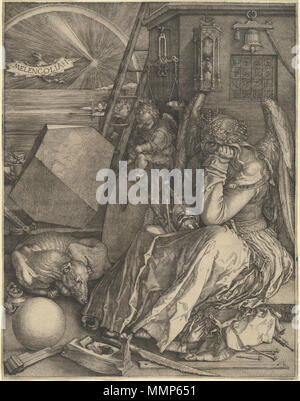 D80322.jpg Albrecht Dürer (1471 - 1528), Melencolia I, 1514, Gravieren, Geschenk der R. Horace Gallatin Albrecht Dürer: Melencolia I (NGA 1949.1.17) Stockfoto