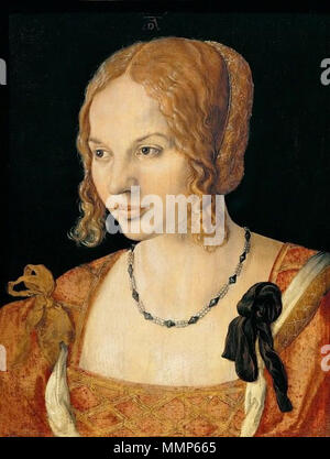 Albrecht Dürer - Porträt eines Jungen venezianischen Frau - WGA 06958 Stockfoto