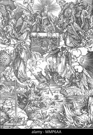 Albrecht Dürer - die Offenbarung des Johannes - 7. Die sieben Posaunen sind zu den Engeln - WGA 07139 gegeben Stockfoto