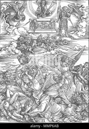 Albrecht Dürer - die Offenbarung des Johannes - 8. Die Schlacht der Engel - WGA 07140 Stockfoto