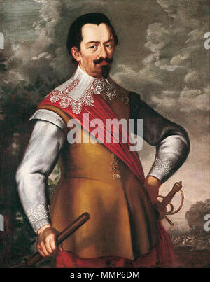 . English: Albrecht Wenzel Eusebius von Waldstein, genannt "Wallenstein"]], böhmischer Allgemeine IM-Dienste Ferdinand II. Englisch: Albrecht von Wallenstein (24. September 1583 - vom 25. Februar 1634), war ein Böhmischer militärischer Führer und Politiker, der seine Dienste und eine Armee von 30.000 bis 100.000 Männer während des Dreißigjährigen Krieges (1618 - 48), der die Heiligen Römischen Kaiser Ferdinand II. Er wurde zum obersten Befehlshaber der Armeen der Habsburger Monarchie und eine größere Abbildung des Dreißigjährigen Krieges. . Um 1700. Unbekannt Albrecht Wallenstein Stockfoto