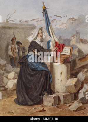 Hilfe für die Verwundeten (Schwester der Nächstenliebe). ca. 1865. Alexandre-Marie Guillemin - Hilfe für die Verwundeten (Schwester der Nächstenliebe) - Walters 371413 Stockfoto