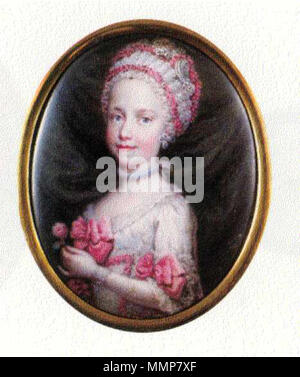 . Englisch: Ferdinande Archduchesse Maria Anna Josepha Charlotte Johanna von Austria-Toskana (1770-1809), Tochter von Kaiser Leopold II., 1791-1800 hohe Äbtissin von St. Theresia Abtei in Prag English: Ferdinande Erzherzögin Maria Anna Josepha Charlotte Johanna von Österreich-Toskana (1770-1809), Tochter von Kaiser Leopold II., 1791-1800 Hochabtissin in Prager Kloster Sankt Theresien. Magyar: Habsburg-Toscanai Mária Anna Mechtilde főhercegnő (1770-1809), osztrák főhercegnő, Magyar és királyi hercegnő cseh, II. Lipót császár leánya, ein 1791-1800 között a prágai Szent Teréz apácakolostor főapátn Stockfoto