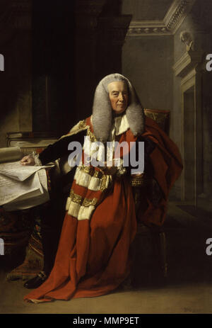 . Porträt von William Murray, 1. Earl von Mansfield (1705-1793) in seiner offiziellen Roben als Lord Chief Justice William Murray, 1. Earl von Mansfield. Ausgestellt 1783. William Murray, 1. Earl von Mansfield von John Singleton Copley Stockfoto