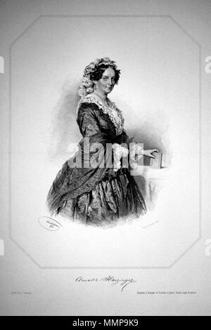 . English: Amalie Haizinger (1800-1884), deutsche Plant. Lithographie von Josef Kriehuber, 1855. . 1855. Josef Kriehuber (1800-1876) Amalie Haizinger Litho Stockfoto