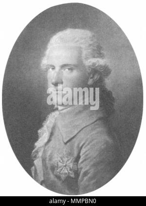 Porträt von Karl August, Großherzog von Sachsen-Weimar-Eisenach (1757-1828). 1784. Carl August 1784 Stockfoto