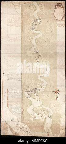 . Nederlands: Titel im Catalogus Leupe (Nationaal Archief): Kaart van een gedeelte van Straat Camper en de Rivier van Siak, van de Mond tot aan Soengi Mapoera. Afgebeeld ist de Expeditie tegen Radja Mohammad 1761 vanaf Zee landinwaarts Via de Rivier van Siak (midden Sumatra, richting Het huidige Pekanbaru), met vele aantekeningen. Englisch: Titel in der Leupe Katalog (National Archives): Kaart van een gedeelte van Straat Camper en de Rivier van Siak, van de Mond tot aan Soengi Mapoera. Eingetragen wird die Expedition gegen Radja Mohammad im Jahre 1761 durchgeführt, vom Meer wenn man ins Landesinnere über den Stockfoto