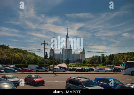 Lomonosov Moscow State University, einer der Schwestern" in Moskau, Russland Stockfoto