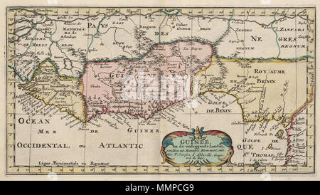 . Nederlands: Kaart van de Afrikaanse Goud en Slavenkust. Guineé en de omleggende Landen, getrokken uit Marcator, Blommert, Enz.. Deutsch: Karte der Afrikanischen Gold und Slave Küste. Guineé en de omleggende Landen, getrokken uit Marcator, Blommert, Enz.. Nederlands: Kaart van de Afrikaanse Goud-en Slavenkust Englisch: Karte der Afrikanischen Gold und Slave Küste. ca. 1705. Nicolas Sanson (1600-1667) Alternative Namen Nicolas Sanson, der Ältere; Nicolas Sanson d'Abbeville Beschreibung französische Kartograph Geburtsdatum / Tod 20. Dezember 1600 Vom 7. Juli 1667 Ort der Geburt / Todes Abbeville, F Stockfoto