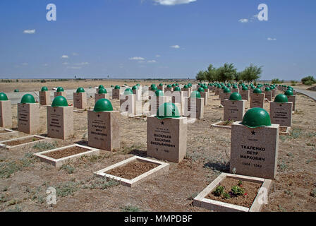 Der Sowjetische Soldatenfriedhof in Rossoshka in der Nähe von Wolgograd in Russland Stockfoto