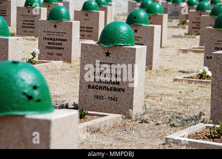 Der Sowjetische Soldatenfriedhof in Rossoshka in der Nähe von Wolgograd in Russland Stockfoto