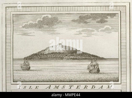 . Nederlands: Gezicht op het Eiland Amsterdam. Insel Amsterdam. Afbeelding Staat op deze pagina met een aanzicht één van het naburige Eiland St. Paul. Englisch: Blick auf die Insel von Amsterdam. Insel Amsterdam. Dieses Bild ist auf der gleichen Seite wie einen Blick auf die benachbarte Insel St. Paul. Nederlands: Gezicht op het Eiland Amsterdam Englisch: Blick auf die Insel von Amsterdam. 1758. Jakob-van-der-Schley (1715-1779) Alternative Namen Jacob van der Schley, Jakob van der Schley, Jakobus van der Schley Beschreibung holländische Kupferstecher und Maler Geburtsdatum / Tod 26. Juli 1715 12. Februar Stockfoto