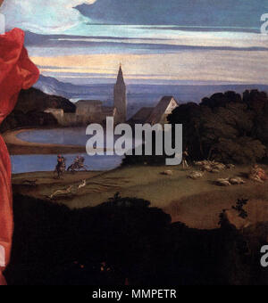 Englisch: Sakrale und profane Liebe (Detail). 1514. Amor amor Sacro e Profano 05 Stockfoto