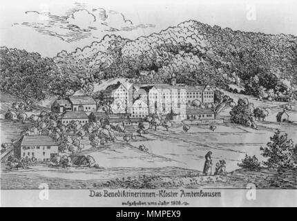 . Englisch: Amtenhausen Abtei im Jahre 1808. 29 September 2013, 01:58:24. Unbekannte Amtenhausen Abtei 1808 Stockfoto